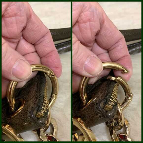 MICHAEL KORS Dark Olive Green Leather Belted Trim MCGRAW Slim Satchel w/Strap - Picture 11 of 16